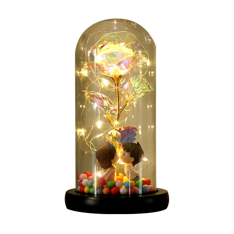 🔥 Hoa Hồng Giả 🔥 hoa hồng pha lê galaxy bố mẹ có hàng sẵn Hoa hồng mạ vàng Hoa nhân tạo tặng người yêu lấp lánh bạn bè ❁Quà tặng ngày lễ tình nhân đầy màu sắc 24 lá vàng giả hoa với hộp đựng kính hoa hồng bất tử nhẹ✱