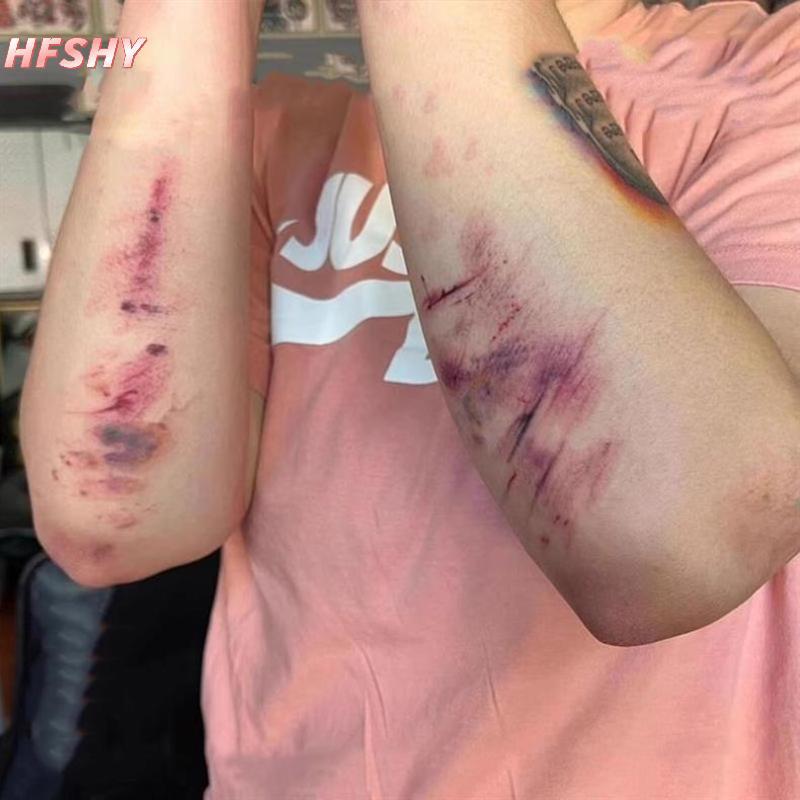 Hình xăm tạm thời Halloween chống thấm nước - Vết thương,bruising,cánh tay,mắt cá chân - Phù hợp cho cosplay