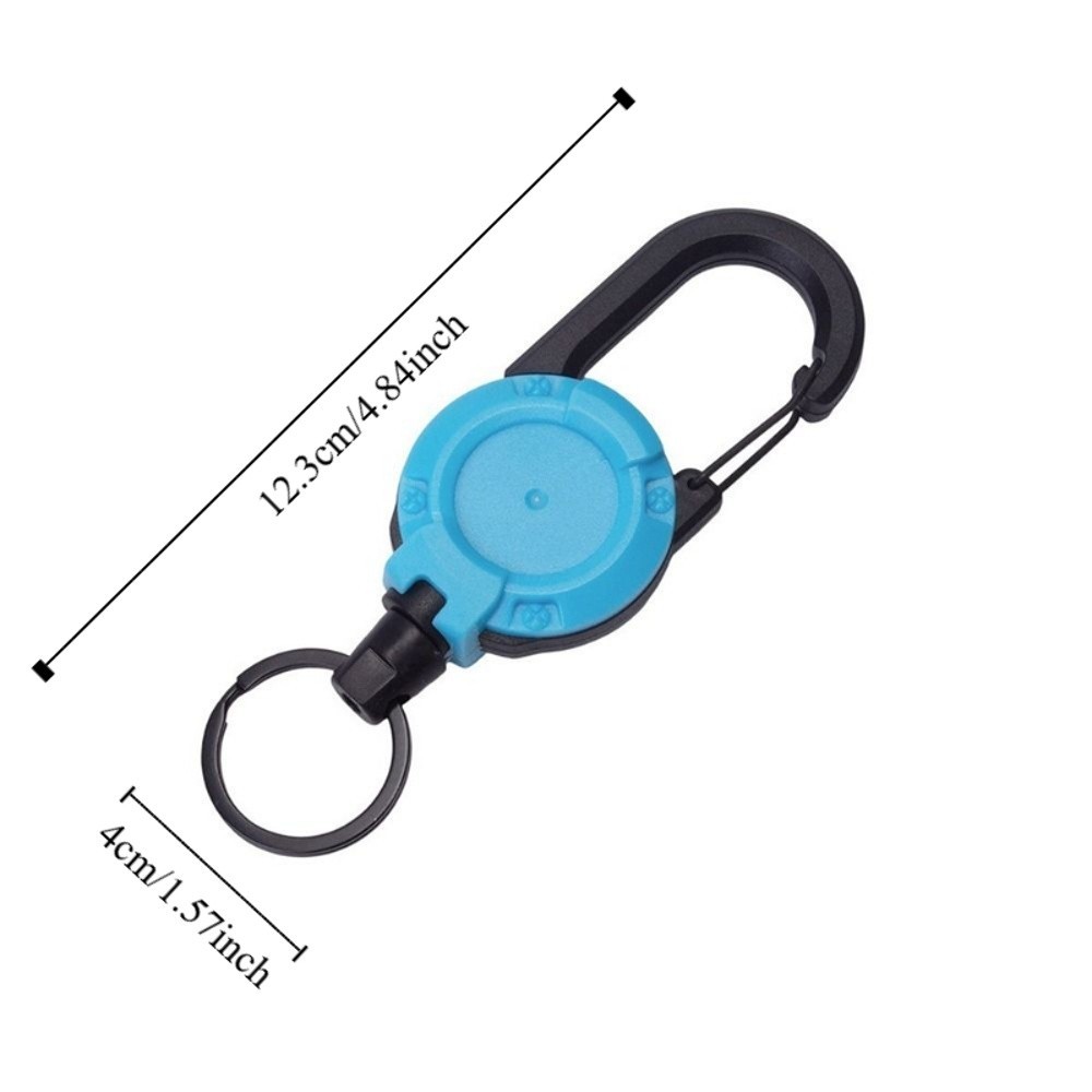 Vòng chìa khóa Carabiner SDEERCONCEPTNR, thép chắc chắn, thiết kế có thể thu dây tự động, cơ chế lò xo