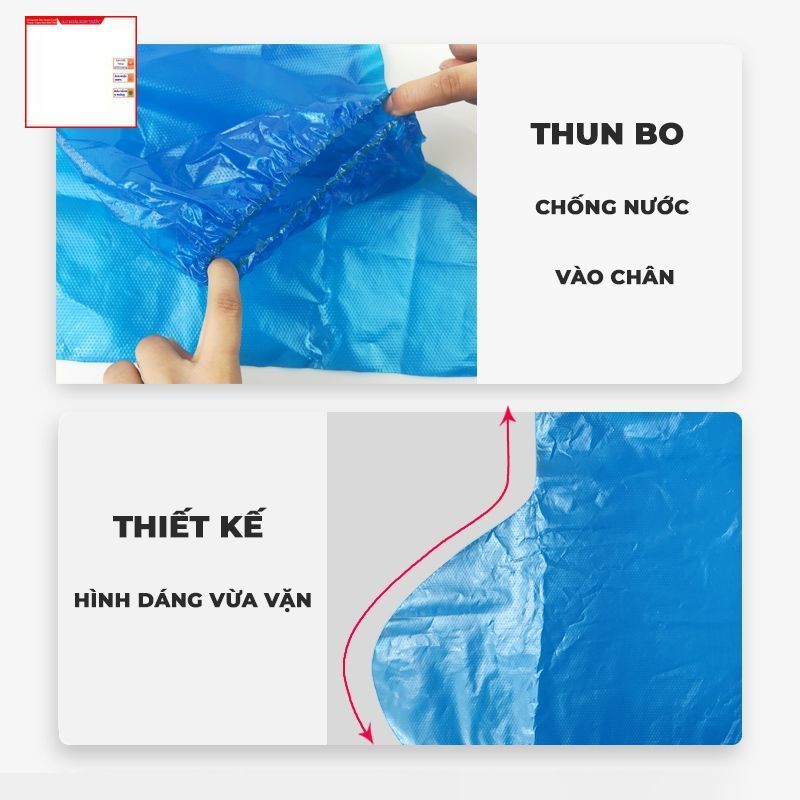 ( COMBO 10 ĐÔI )  Ủng Đi Mưa Bọc Giày Nilon Tái Sử Dụng Được Tiện Dụng, BỌC GIÀY , CHỐNG MƯA