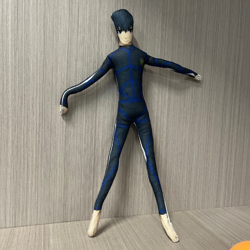 Khóa Xanh Sang Trọng Đồ Chơi Nhồi Bông Trò Chơi Anime Hình Búp Bê Xoắn Hình Isagi Yoichi Trang Trí Phòng Anime Ngoại Vi Sáng Tạo Quà Tặng