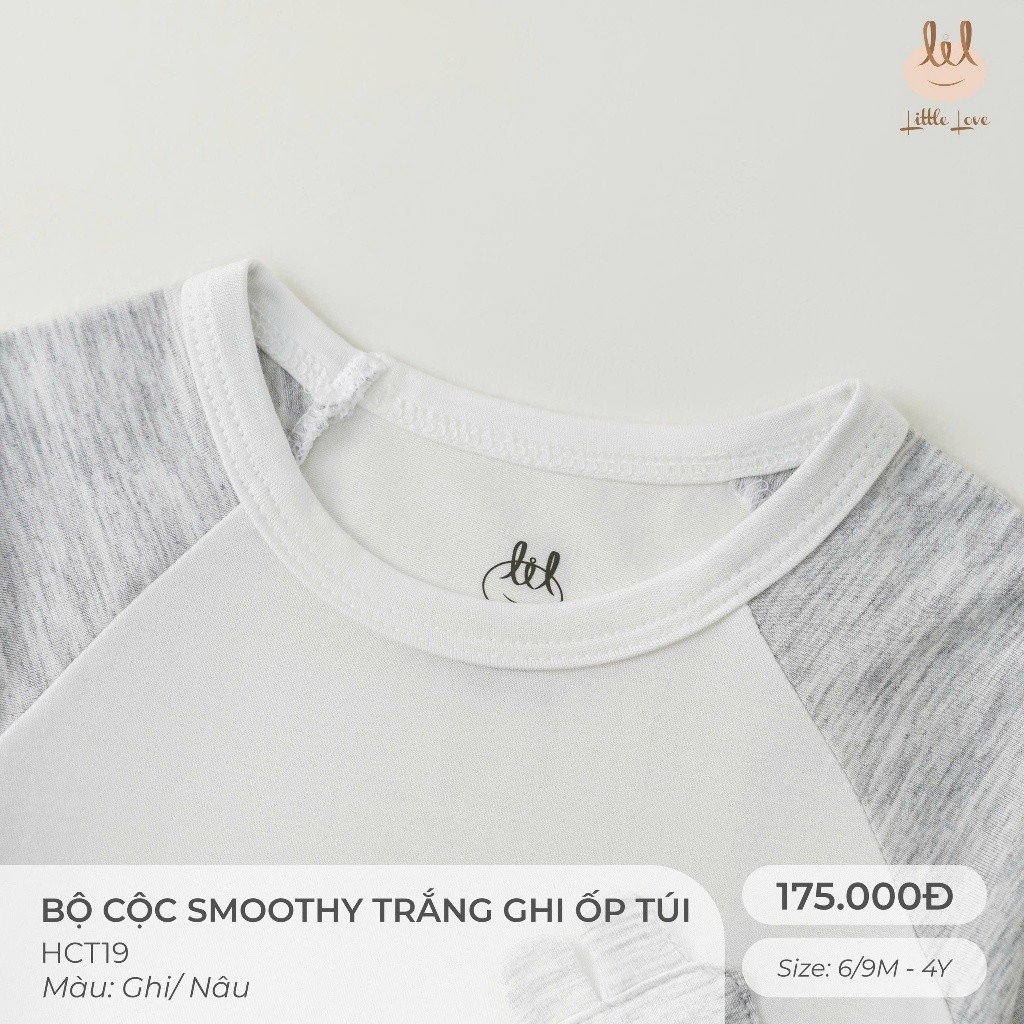 BỘ CỘC TAY VẢI SỢI TRE ỐP TÚI [ SIÊU MỀM, MÁT, MỊN CO DÃN VÀ THẤM HÚT TỐT] SZ 6/9M - 4Y (HCT19)