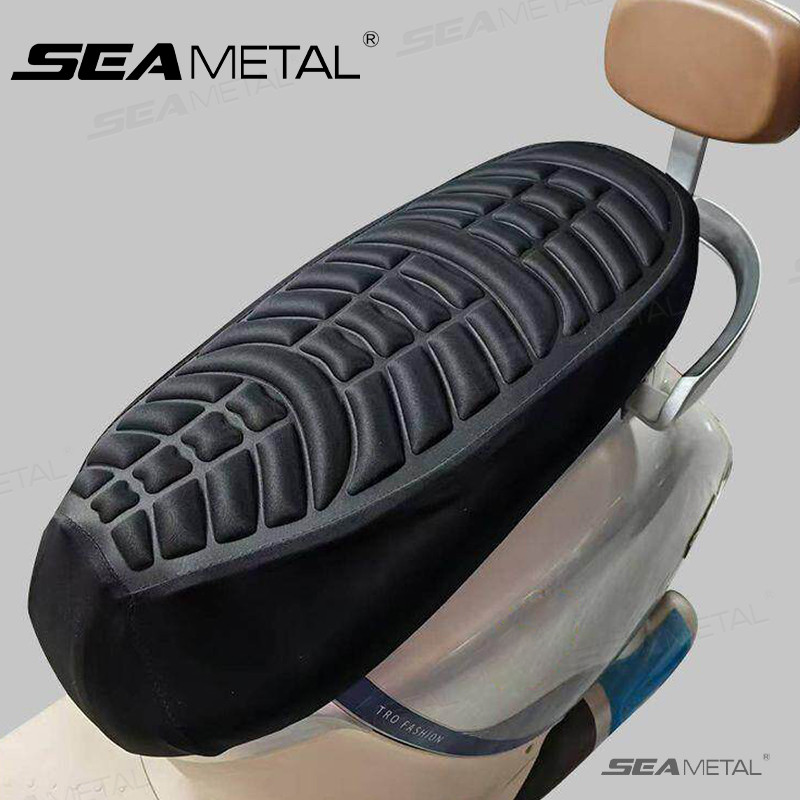 SEAMETAL Xe Máy 3D Đệm Ghế Thoải Mái Không Khí Gối Gel Miếng Lót Chống Trượt Moto Bảo Vệ Đa Năng