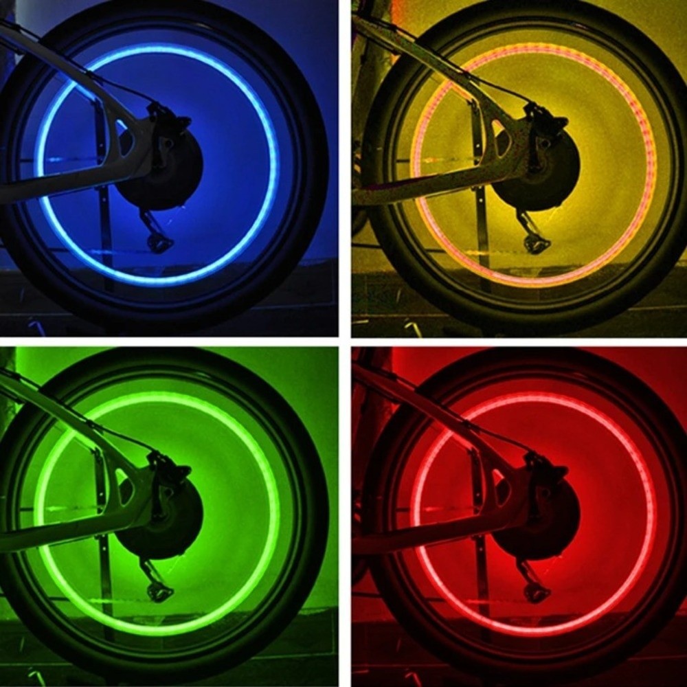 ALLEY 2 CÁI Đèn nắp van lốp LED đa màu hình đá quý, chống nước, phụ kiện ô tô đèn Neon