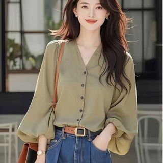 Áo sơ mi dài tay kiểu Pháp dành cho nữ, thiết kế mới độc đáo, thời trang và thanh lịch