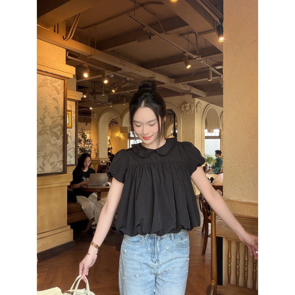 Áo kiểu hottrend nữ áo bí cổ sen xinh xắn trẻ trung TL.Online Shop Thời Trang Nữ  - A191
