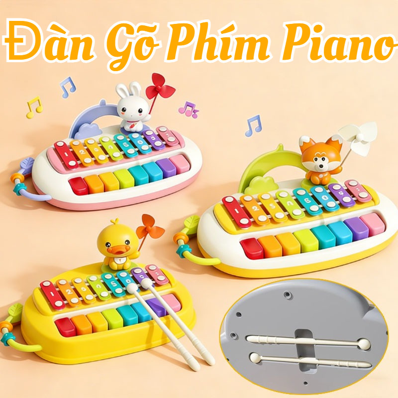 Đàn đồ Chơi Kết Hợp Gõ Phím Piano,Chống Va đập Và Chống Trầy Xước,Đi Kèm Với Gậy Gõ,Đồ Chơi Giáo Dục Cho Trẻ Em