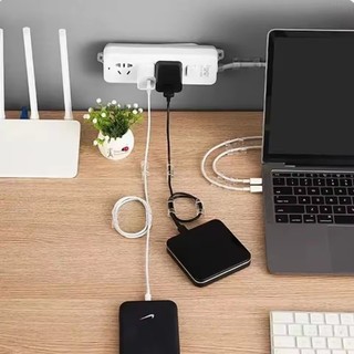20 / 60 / 100 Cái Kẹp Cáp Dính Mạnh - Hộp Đựng Dây Dữ Liệu USB Trong Suốt Máy Tính Để Bàn Sắp Xếp
