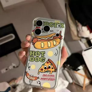 Burger Hot Dog Dining Truck cho 16 trường hợp điện thoại iPhone 17Air Space Case 14 13 11Pro
