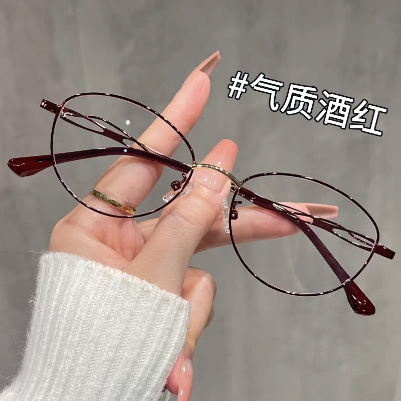 Lụa Vàng Khung Tròn Mỏng Hơn Nhìn Kính Đọc Sách Retro Ngoại Hình Chống Ánh Sáng Xanh Kính Đọc Sách Zhiyan Kính Đọc Sách 26.3.19