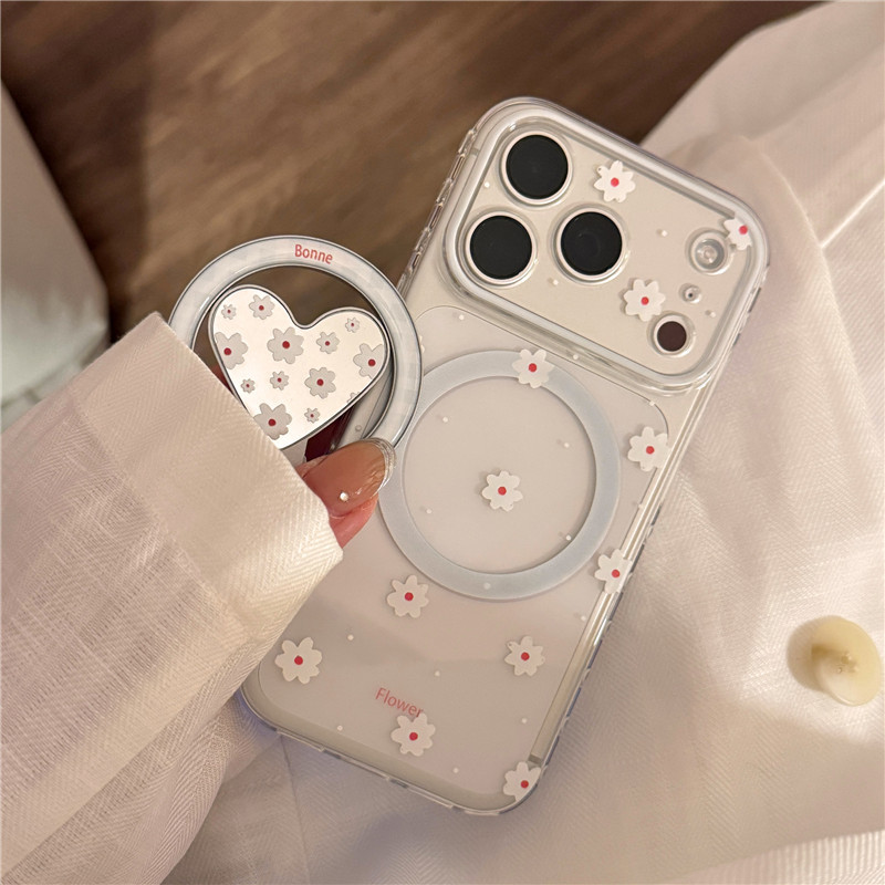 Ốp điện thoại TPU họa tiết hoa trắng cho iPhone 17 Pro Max