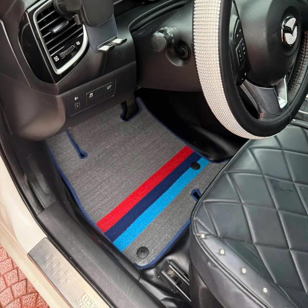 {Mazda 3} Thảm lót sàn xe mazda 3 cắt may sẵn chuẩn theo form nguyên zin hỗ trợ bấm khuy