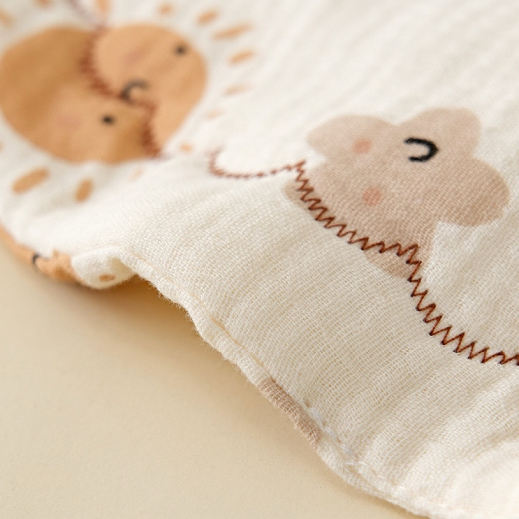 Gối Xô Nhăn Sơ Sinh Gối Lót Đầu Thấm Hút An Toàn DouDou A01