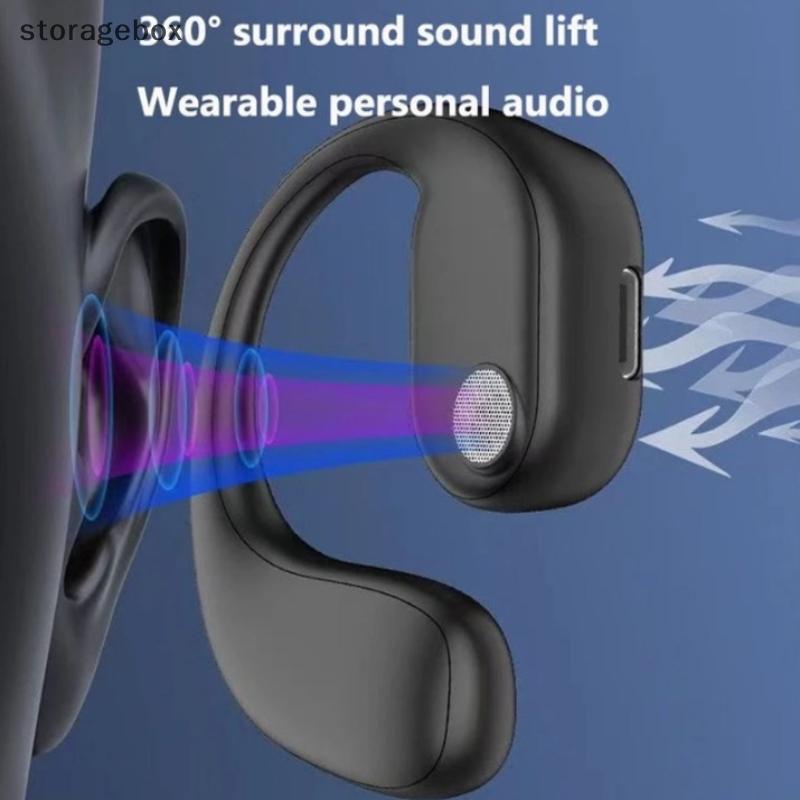 [hộp đựng] 180° Xoay HiFi Stereo Chống Nước Không Dây Dẫn Truyền Không Dây Tai Nghe Đơn Đeo Tai Nghe Giảm Tiếng Ồn Tai Nghe Có MIC Đẹp