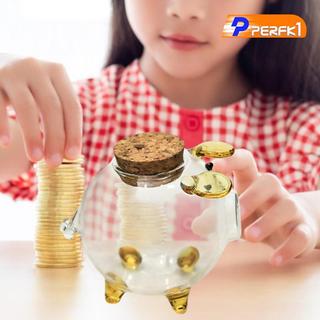 Thủy Tinh Heo Đất Đồ Chơi Đồng Xu Hộp Bảo Quản Trong Suốt Tiết Kiệm Bình Cho Trẻ Em Người Lớn Phòng Học Sử Dụng