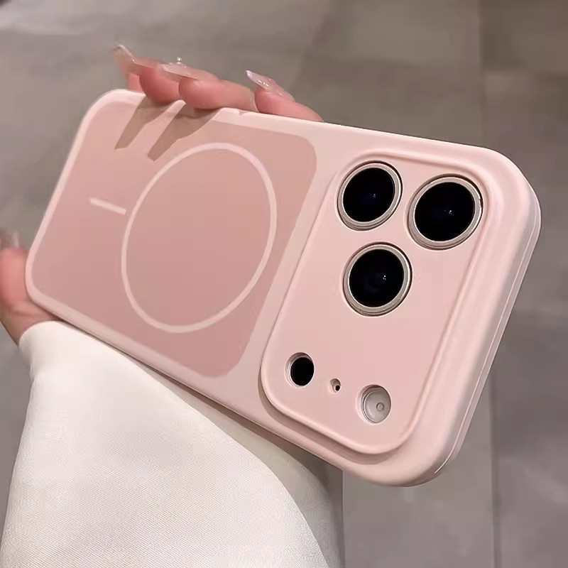 Ốp điện thoại silicon mềm từ tính chống vân tay mới cho iPhone 17 16 15 14 13 Pro max