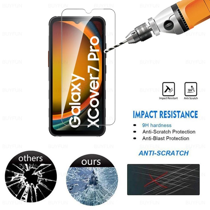 2 Chiếc Bảo Vệ Màn Hình HD Kính Cho Samsung Galaxy XCover 7 6 Pro Riêng Tư Kính Cường Lực Trong Suốt Cho Galaxy M53 M52 M51 M42 M40 M36 M35 Chống Gián Điệp Cạnh Đen Kính Phim