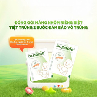 (COMBO 2 HỘP TẶNG QUÀ)  Gạc rơ lưỡi dr papie vệ sinh răng miệng cho bé từ sơ sinh và trên 1 tuổi (hộp 30 gói)