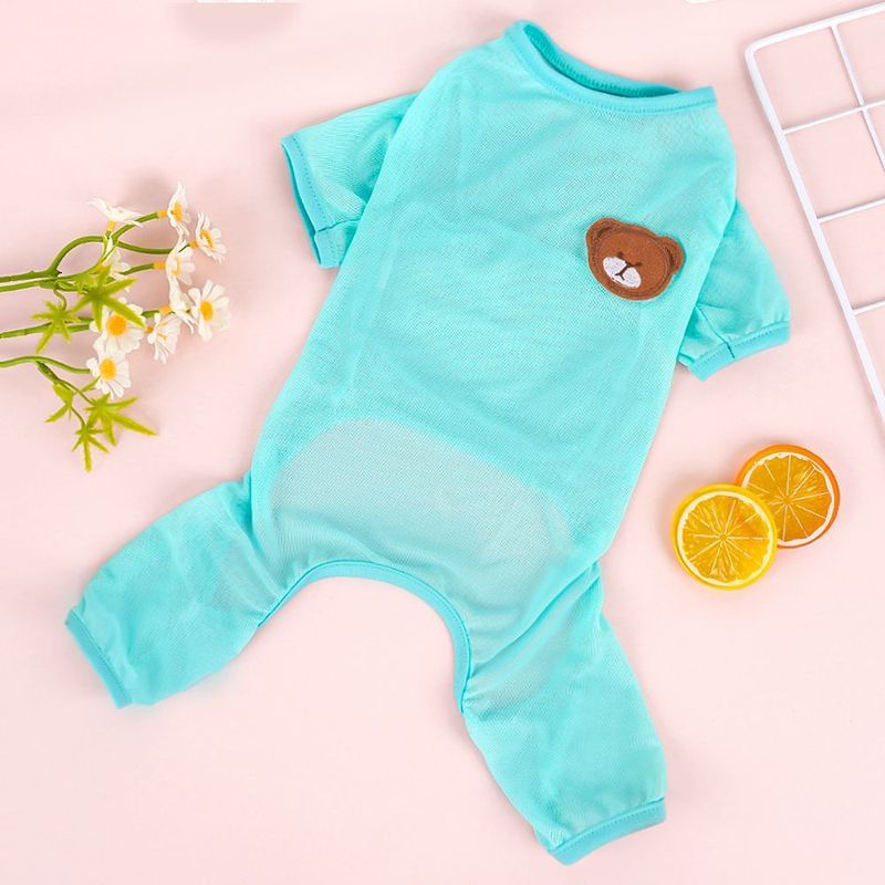 Thú Cưng Bốn Chân Quần Áo Bốn Chân Áo Vest Chó Lớn Mèo Đồ Dùng Điều Hòa Không Khí Quần Áo Chống Bẩn Chống Muỗi Teddy Bichon