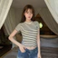 Áo Thun Baby Tee Kẻ Sọc Form Ôm Kiểu Dáng Dễ Phối Đồ A51473