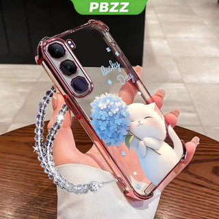 Ốp Lưng Cho VIVO Y19S 4G 2024 V40 LITE 4G Vỏ Mềm Silicon Chống Sốc Thiết Kế Mới Thẩm Mỹ Rõ Ràng Hoạt Hình Vòng Tay Mèo Cho Bé Gái SJSLLSHM01