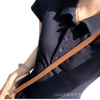 <![Giảm giá 10%!] Váy phong cách phương Tây plus size, cổ polo, dáng rộng, thoải mái hàng ngày