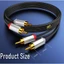 Dây AV RCA 2 đầu đực sang 2 đầu đực hoa sen âm thanh stereo Dây 2RCA Hoa Sen،Dây AV RCA، Chất liệu Cao Cấp