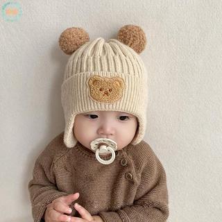 GHX Gấu Dễ Thương Dệt Kim Bịt Tai Mũ Cho Trẻ Em Mùa Đông Thi Mũ Len Ấm Áp Cho Trẻ Sơ Sinh Và Trẻ Tập Đi VN