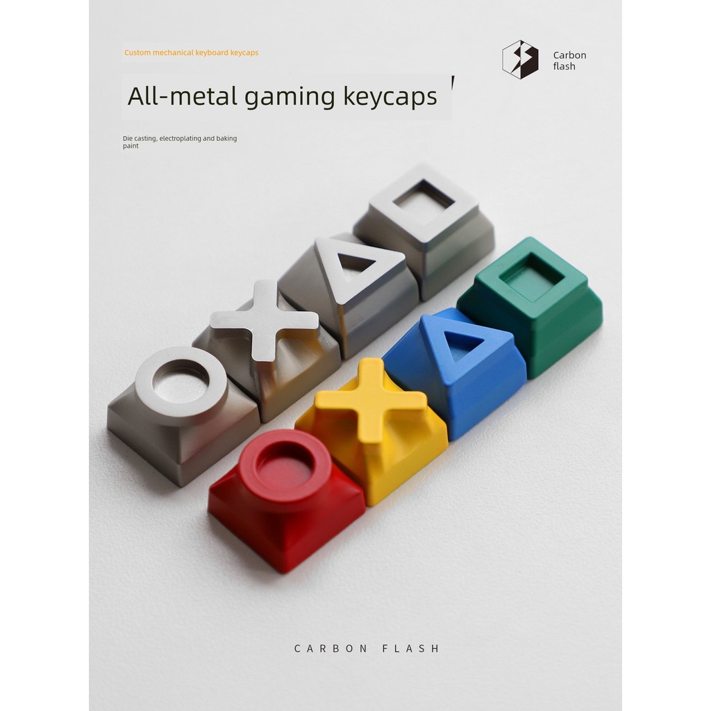 🔥 Trong Kho 🔥 sáng tạo Keycap Cá tính sản phẩm mới bàn phím cơ keycaps có hàng sẵn ba chiều trang trí bàn phím ♔Keycaps PC chơi game Carbon Flash 3C, Bàn phím cơ, Phím định hướng 3D kim loại tùy chỉnh, Hợp kim trục từ tính, Chiều cao có thể điều chỉnh✰