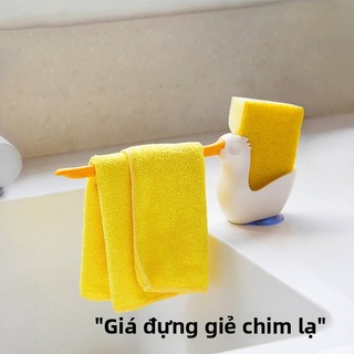 ☀Giá đỡ nhà bếp đa chức năng dễ thương cho chim mỏ dài, giá để khăn rửa chén, tổ chức sấy khô bát đĩa YTDZ