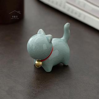 RO > Sáng Tạo Gốm Sứ Dễ Thương Mèo Con Trang Trí Động Vật Micro Phong Cảnh Trà Thú Cưng Trong Nhà Để Bàn Đồ Trang Trí Bộ Trà Phụ Kiện Chơi Trà Mới
