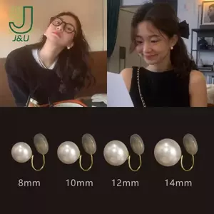 Kẹp tai ngọc trai thời trang không có lỗ tai Tai đơn giản Vòng đeo tai giả Trang sức thời trang Bông tai ngọt ngào dành cho nữ