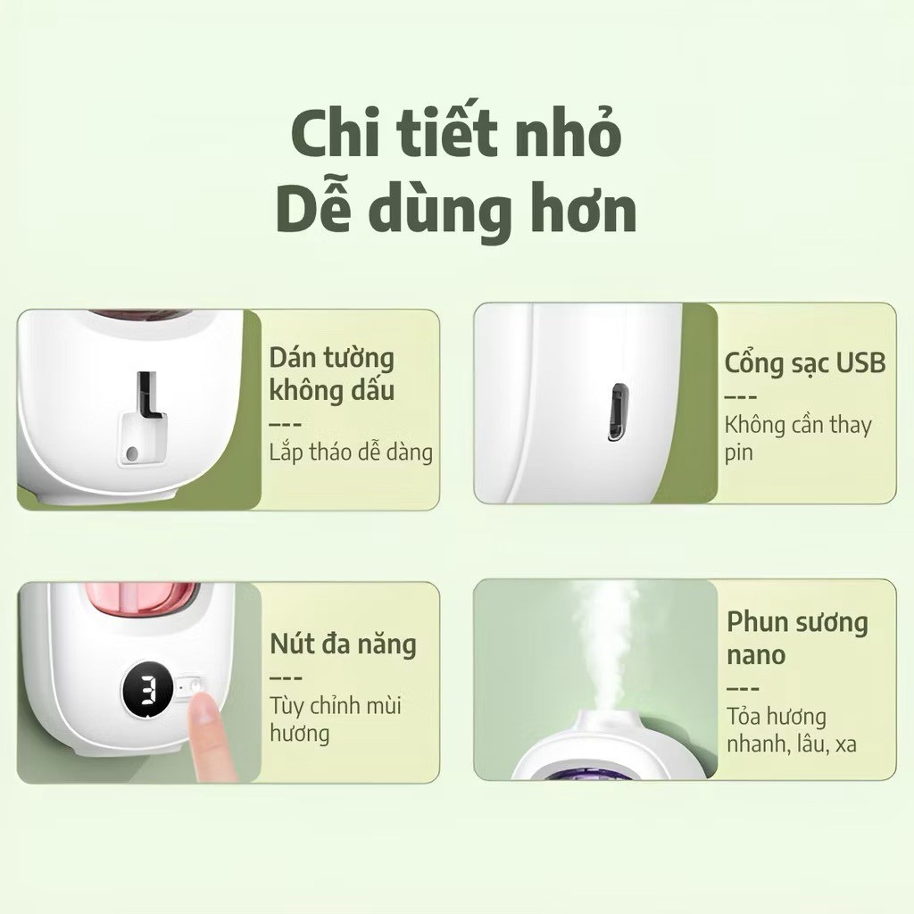 Máy xông tinh dầu 6 chế độ: Tạo ẩm, khuếch tán thơm phòng ngủ. Dùng tiện lợi, phù hợp mọi không gian!