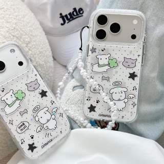 Ốp lưng cứng Tương thích với iPhone 13 14 14Pro 14ProMax 15 15Pro 15ProMax 16 16Pro 16ProMax 17 17Pro 17ProMax Ốp họa tiết cỏ ba lá Wave Point