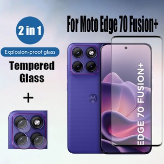 Kính cường lực bảo vệ màn hình 2 trong 1 cho Motorola Moto edge 70 Fusion + 60 Pro Fusion Signature 5G & Phim ống kính máy ảnh