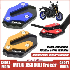 CHO YAMAHA MT09 XSR900 Tracer Xe Máy Bên Đứng Phóng To Chân Đế Miếng Lót Nối Dài Chống Trượt Tấm Hỗ Trợ