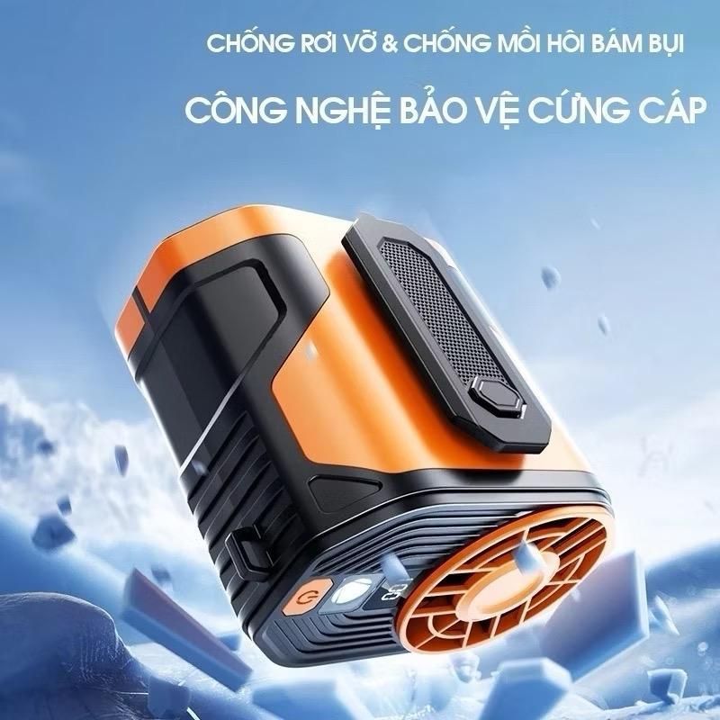Quạt làm mát mini -Quạt tích điện mini đeo thắt lưng, đeo cổ, 100 cấp độ gió, làm mát nhanh, tiện dụng. C87 SHOP