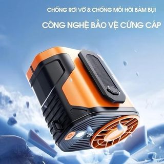Quạt tích điện mini đeo thắt lưng, đeo cổ, 100 cấp độ gió, làm mát nhanh, tiện dụng.PA SHOP 2010
