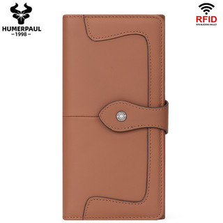 R RFID Chặn Dung Tích Lớn Ví Dài Da Thật Nữ Ly Hợp Đựng Thẻ Da Bò Ví Đựng Tiền Xu