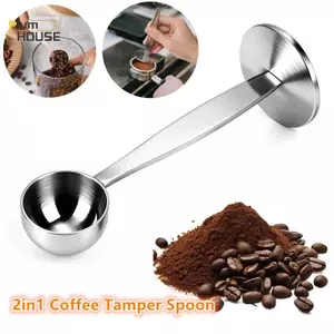 Muỗng Cà Phê Bằng Thép Không Gỉ 2 Trong 1 PlumHOUSE 15 / 20 / 30ml Tamping Thìa Cà Phê Đa Năng Kép Bột Búa Tamper Để Đo Và Tamping VN