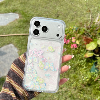 Dành Cho iPhone 17 16 15 14 13 Pro Max Ốp Điện Thoại Hình Bướm Mơ Mộng Lấp Lánh TPU Trong Suốt Với Bướm Ba Chiều & Ngôi Sao Chống Sốc & Mềm Cầm Hoàn Hảo Cho Thời Trang Mùa Xuân & Phong Cách Cổ Tích
