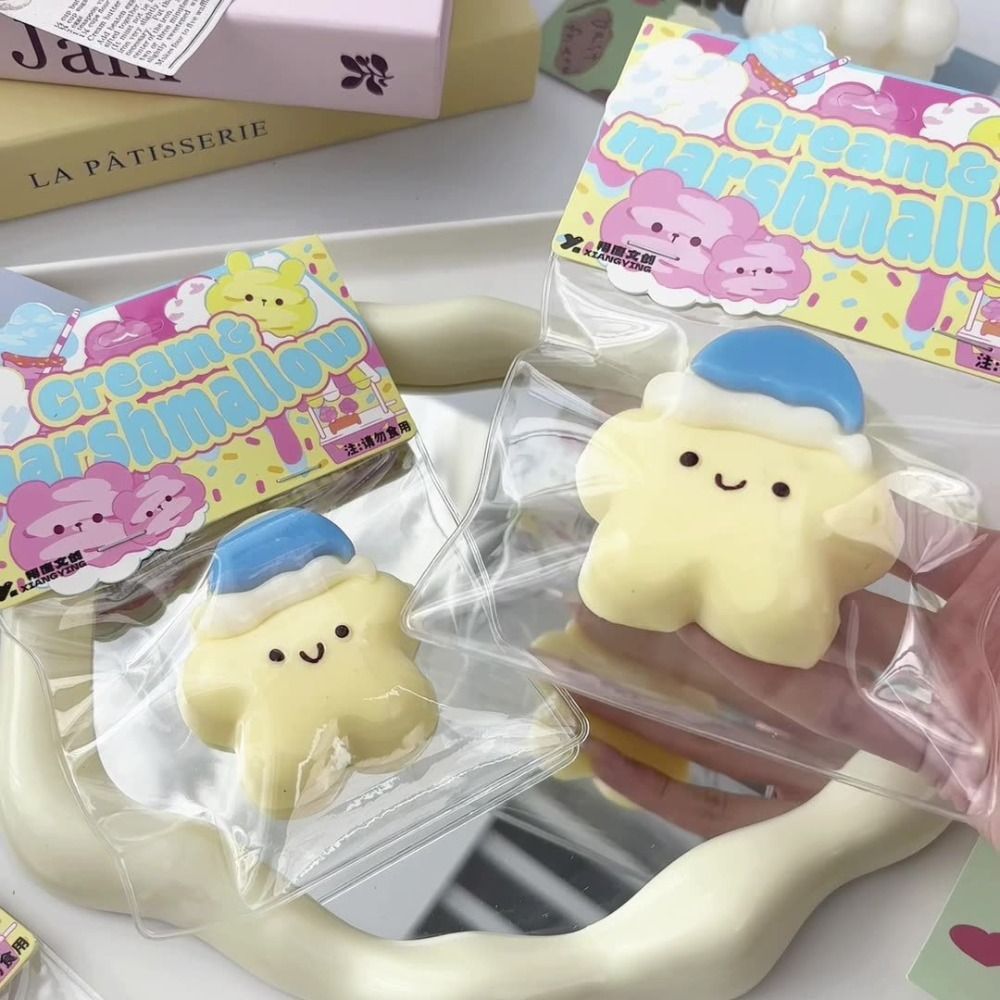 JUIC Squishy Giảm Căng Thẳng, Hình Ngôi Sao Thiết Kế Ngộ nghĩnh Bóp Tăng Chậm, Di Động Chống Căng Thẳng Xuất Hiện Dễ Thương Đồ Chơi Thần Tài Có Thể Tái Sử Dụng Thư Giãn