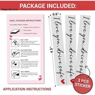 DIAPER & CORED Tôi Yêu Bạn Lái Xe An Toàn Gương Ô Tô Stiers Cảm Xúc Nhắc Nhở Trái Tim Nhắc Nhở An Toàn Cho Nữ Lái Xe Nội Thất Ô Tô Stier YTH