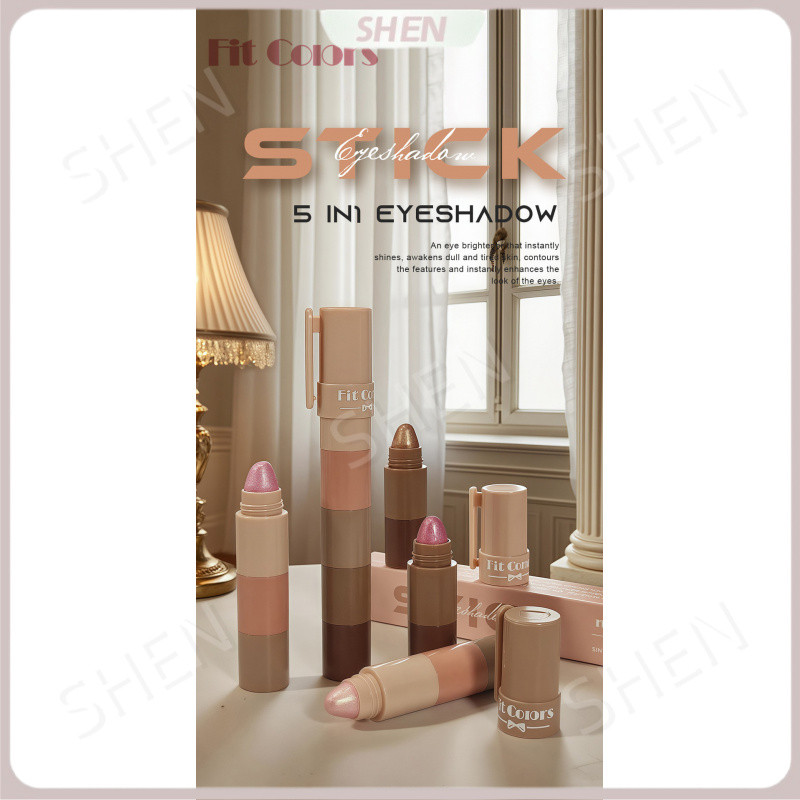 YW FIT COLORS 5 Phần Bút Phấn Mắt Nhỏ Ngọc Trai Phấn Mắt Kết Hợp Gói Không Dễ Dàng lem Nằm Tơ Bóng Cao