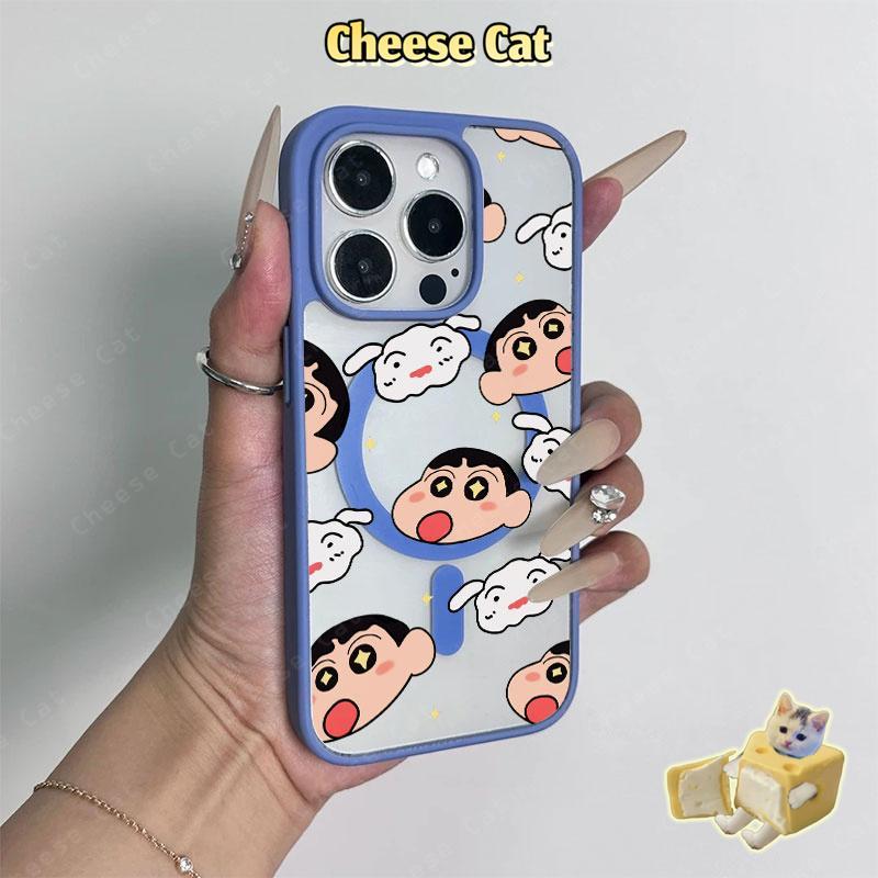 Chú chó con hoạt hình dễ thương Ốp điện thoại từ tính cho iPhone 11 12 13 14 15 16 17 Pro Max 7 Plus Xs Max Vỏ dễ thương