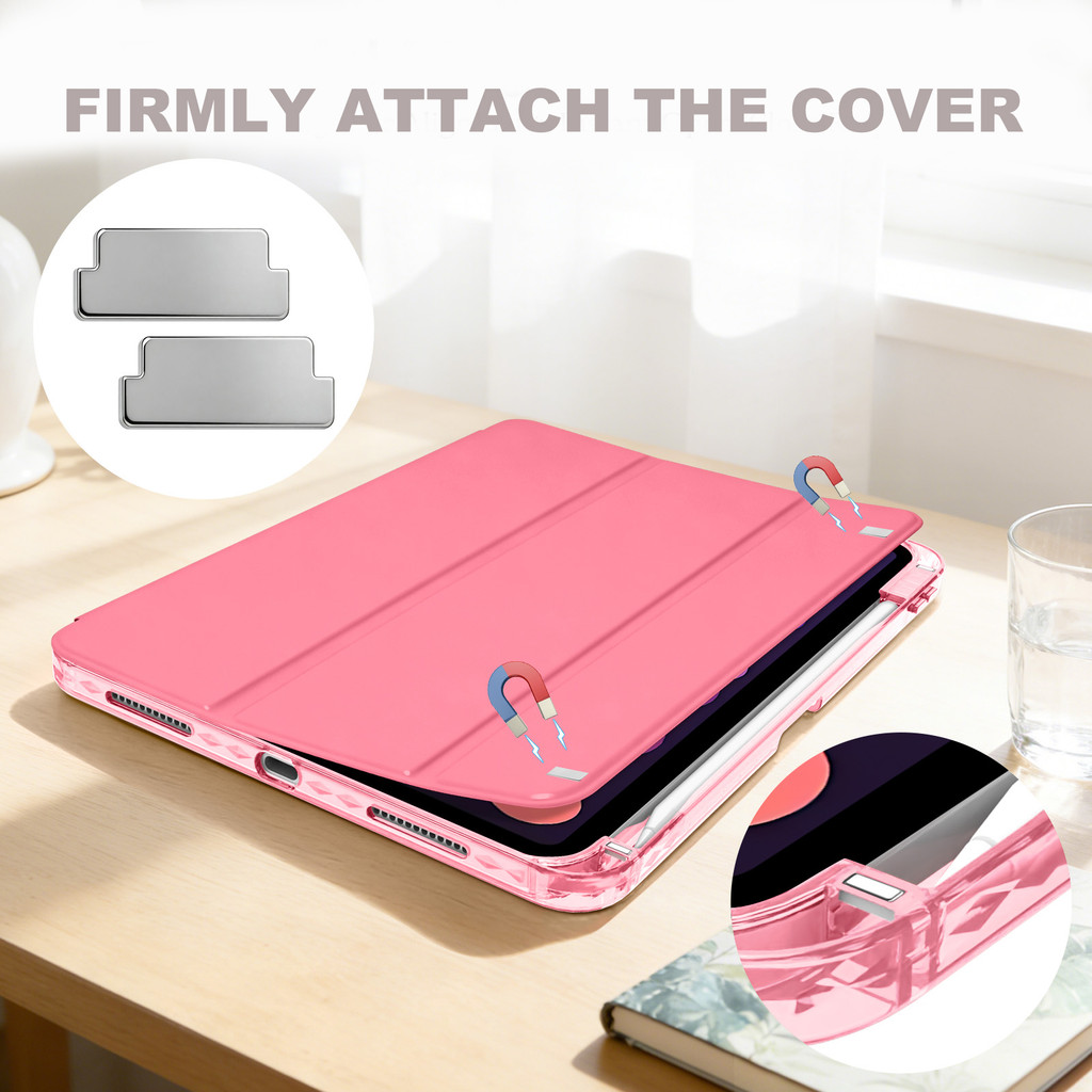 Vỏ bọc bằng da Acrylic cứng gấp ba lần cho IPad 10 11 A16 Air4 Air5 Air6 Air7 Air 11 M2 M3 2024 2025 10.9 "Pro11 2018 2020 2021 2022 Vỏ thông minh