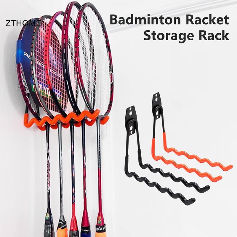 ZTHOME Treo Tường Raet Giá Đỡ Tennis Raet Giá Đỡ Cầu Lông Raet Giá Đỡ Sóng Tường Móc Lưu Trữ Giữ Nhiều Vợt Ra HOT
