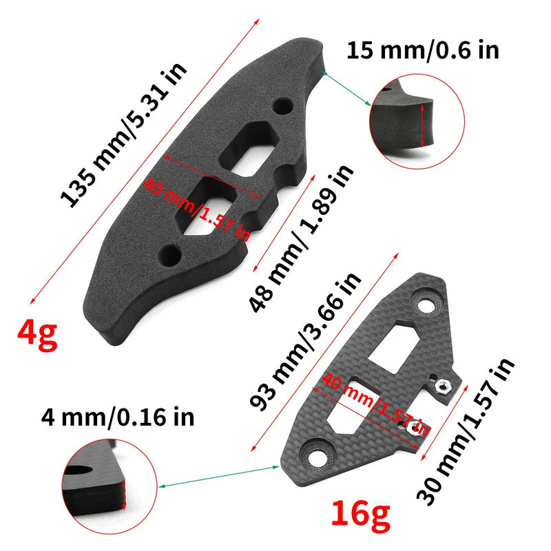 Tấm hỗ trợ xốp xốp và cản trước 51701 cho TAMIYA XV02 XV-02 1 / 10 RC Xe nâng cấp các bộ phận dự phòng