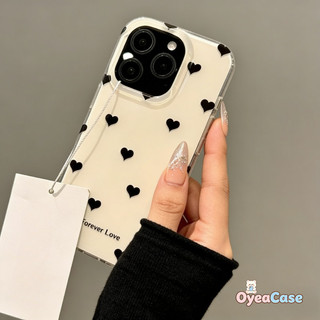 Ốp Điện Thoại Ins Style Love Hearts Tương Thích Cho iPhone 17 Air 16E 16 15 14 Plus 13 12 11 Pro Max X XR XS Max 8 7 6 6s Plus SE2 SE3 Vỏ Thẩm Mỹ Đơn Giản Dễ Thương Vỏ Chống Sốc