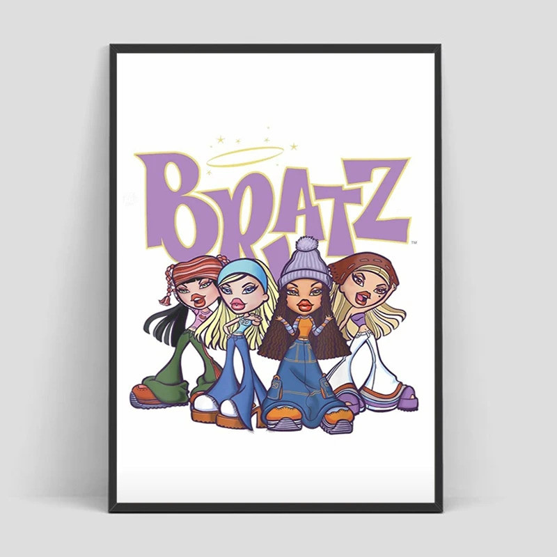 P8NT Hoạt Hình B-Bratz Búp Bê Poster Trang Trí Nhà Cửa Trang Trí In Áp Phích Cho Trang Trí Tường Nghệ Thuật Tranh Canvas